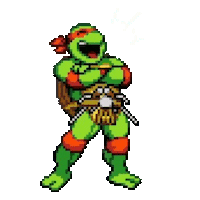 Ninja Turtles Pixel Sticker by Xbox