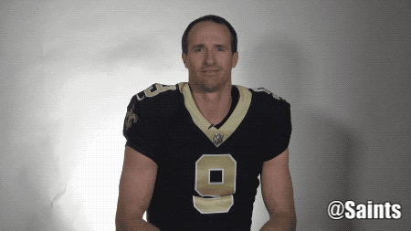 drew brees pointing GIF by New Orleans Saints