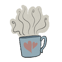 teeanselldraws coffee morning tea goodmorning Sticker