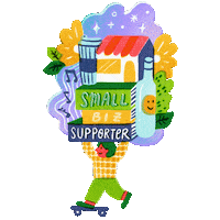 yanyancandyng shopping small business shop small shop local Sticker