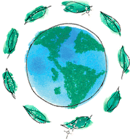 Earth Leaves Sticker by Sunchild