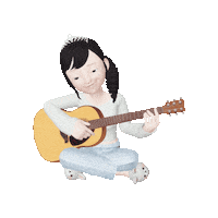 Girl Guitar Sticker