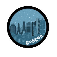 onlyinboston blue snow boston snowy Sticker