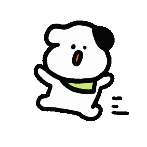 Dog Running Sticker by soconsocon