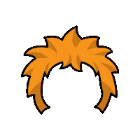Hair Orange Sticker by Oom Bigbo