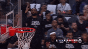 nba playoffs bench celebration GIF by NBA