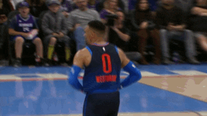 rocking russell westbrook GIF by NBA