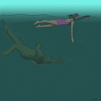 creature from the black lagoon swimming GIF by Megan