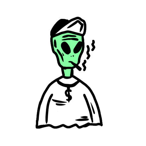hiphop ufo Sticker