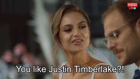 Justin Timberlake Reaction GIF by Married At First Sight