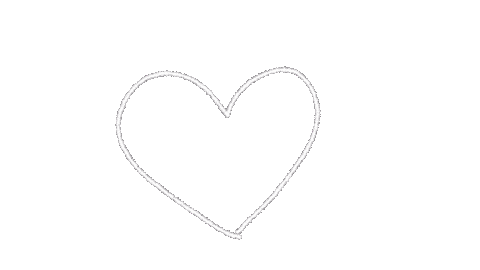 Line Art Heart White Sticker by Hilda Motion