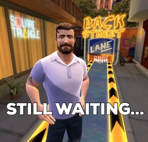 bowlingclash giphygifmaker waiting bowling still waiting GIF