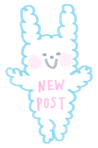 New Post Bunny Sticker