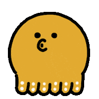Happy Octopus Sticker by kupaberu