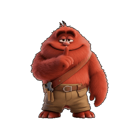 Quiet Please Shut Up Sticker by The Fuzzlets