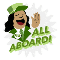 Yelling All Aboard Sticker by GO Transit