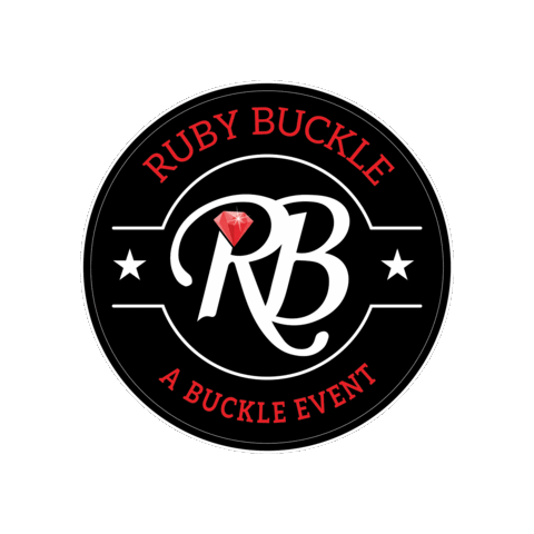 RubyBuckle barrel race ruby buckle rubybuckle lazye Sticker