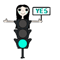 Green Light Yes Sticker