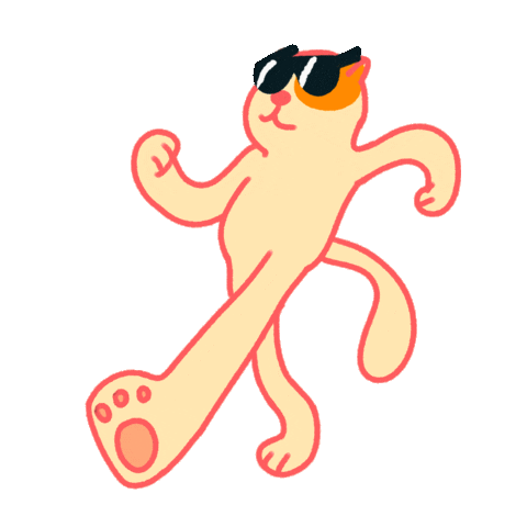 Cool Cat Chill Sticker by krist menina