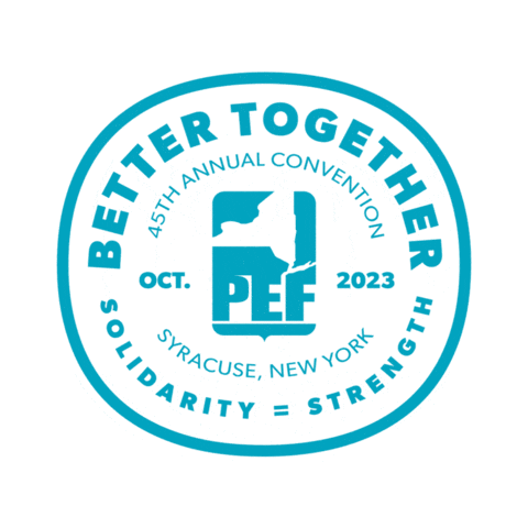 Pef Convention Sticker by NYS Public Employees Federation (PEF)