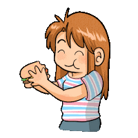 Manga Eating Sticker