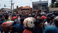 Sri Lankans Take to the Streets of Moratuwa to Protest During Economic Crisis