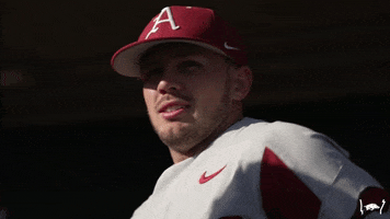 Ncaa Baseball Smile GIF by Arkansas Razorbacks