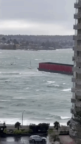 'Not Good': Barge Spotted Drifting Near Vancouver After Wild Wind Storm