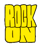 Rock On Lettering Sticker by Mike O.