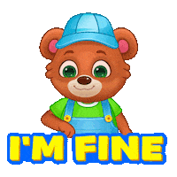 Its Fine Ok Sticker by Lucas and Friends by RV AppStudios