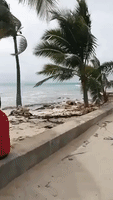 Winds Rake Over Isla Mujeres as Hurricane Michael Passes