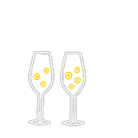 evamaker win wine glasses champagne Sticker