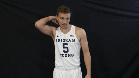 Byu Basketball Go Cougs GIF by BYU Cougars