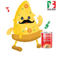 Pizza Cheese Sticker by Euro Rich Food Trade Corporation