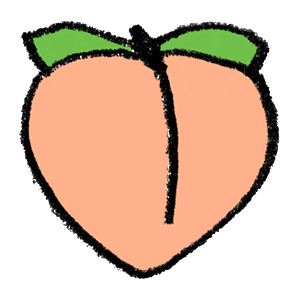 peach emoji Sticker by Adam J. Kurtz