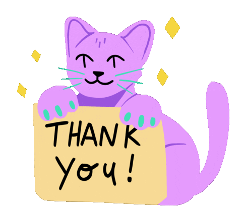 Cat Thank You Sticker
