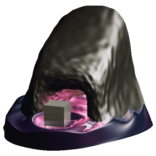 3D Cube Sticker by Vince Mckelvie