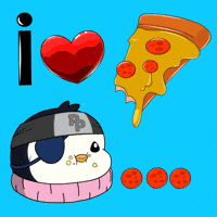 Pizza Love GIF by Pudgy Penguins