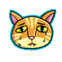 Sad Cat Sticker