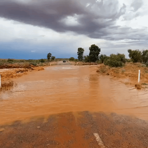'What Flex!': Drivers Truck Through Flooded Roadway in New South Wales