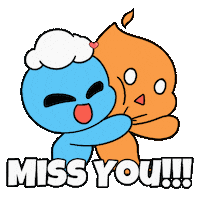 Miss You Hug Sticker by Christophers Genie