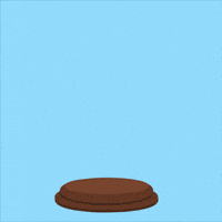 Digital art gif. Animation of a cartoon hand slams a gavel down on a wooden pad. The gavel has the letters K B J on it. Text appears that reads, "It's about time!" in all caps, against a blue background.