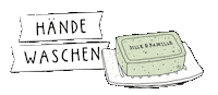 dillekamillede clean wash washinghands händewaschen Sticker