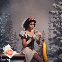 Snow White Banana GIF
