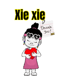 Xie Xie Sticker by Zhotcita