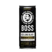 Iced Long Black Sticker by Suntory BOSS Coffee