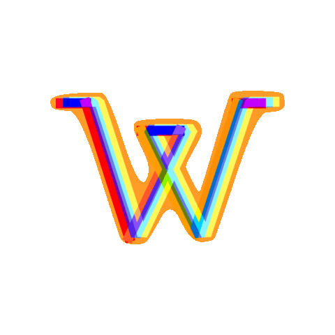 SignoritaChocolita blue typography orange purple Sticker