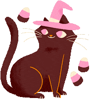 Black Cat Sticker by Anna Hurley