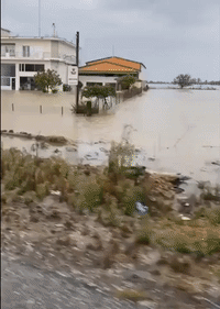 Residents Forced Onto Rooftops in Central Greece Amid Widespread Flooding