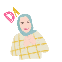 Happy Thanks Sticker by Kiara Leswara